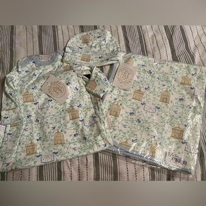 TBBC birdsong gown & buggy blanket